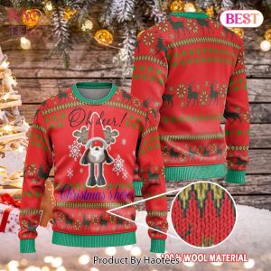 Gifury Reindeer Sweater Oh Deer Christmas Is Here Red Ugly Sweater Reindeer Ugly Sweater 2022 Gifury Reindeer Sweater Oh Deer Christmas Is Here Red Ugly Sweater Reindeer Ugly Sweater 2022