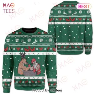Gifury Reindeer Sweater Reindeer Arm Wrestling Santa Claus Christmas Pattern Ugly Sweater Reindeer Ugly Sweater 2022 Gifury Reindeer Sweater Reindeer Arm Wrestling Santa Claus Christmas Pattern Ugly Sweater Reindeer Ugly Sweater 2022