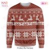 Gifury Reindeer Sweater Reindeer Christmas Snowflakes Pattern Red And White Ugly Sweater Reindeer Ugly Sweater 2022