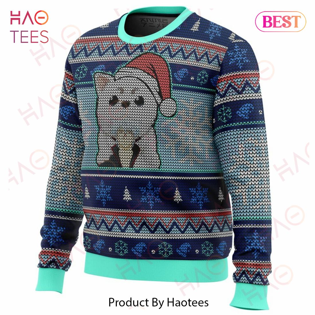 Gintama Gintoki and Sadaharu Ugly Christmas Sweater Gintama Gintoki and Sadaharu Ugly Christmas Sweater