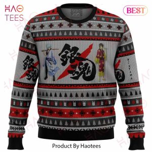 Gintama Shinsuke and Gintoki Ugly Christmas Sweater