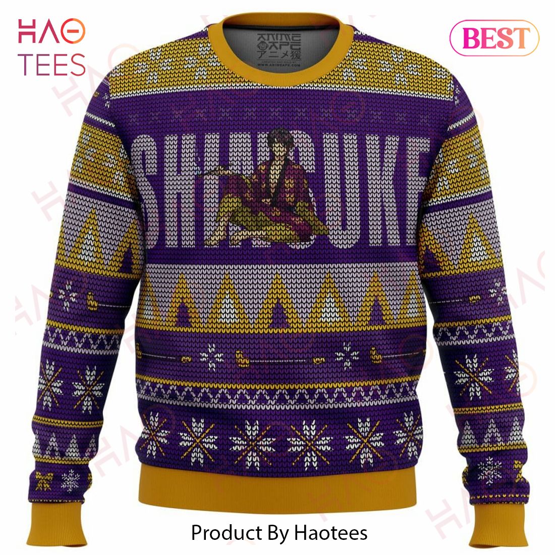 Gintama Smokin Shinsuke Ugly Christmas Sweater Gintama Smokin Shinsuke Ugly Christmas Sweater