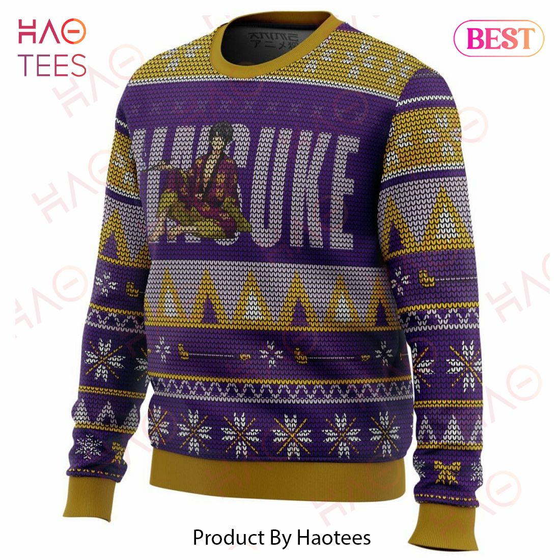 Gintama Smokin Shinsuke Ugly Christmas Sweater Gintama Smokin Shinsuke Ugly Christmas Sweater