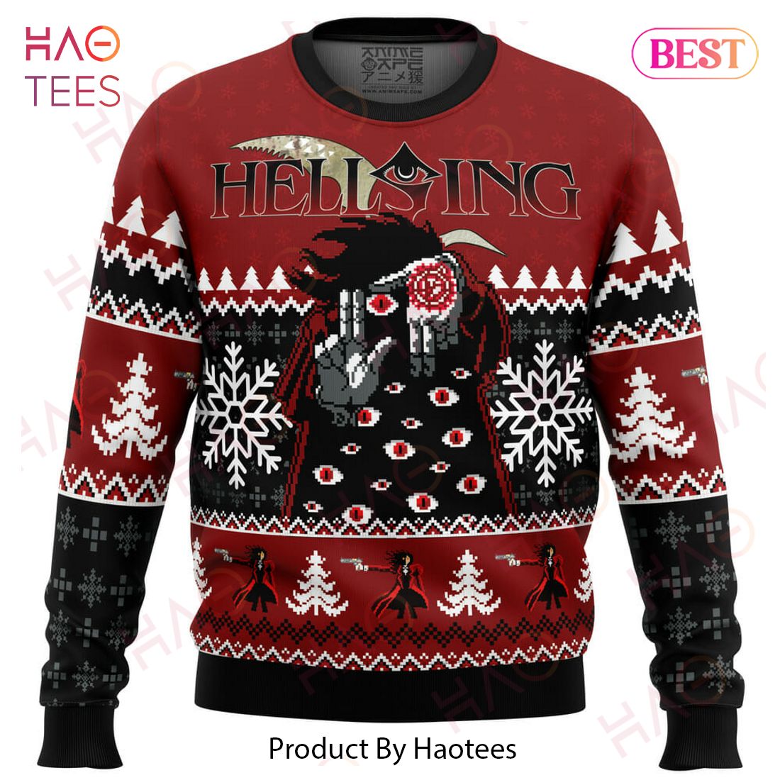 God With Us Hellsing Ugly Christmas Sweater God With Us Hellsing Ugly Christmas Sweater