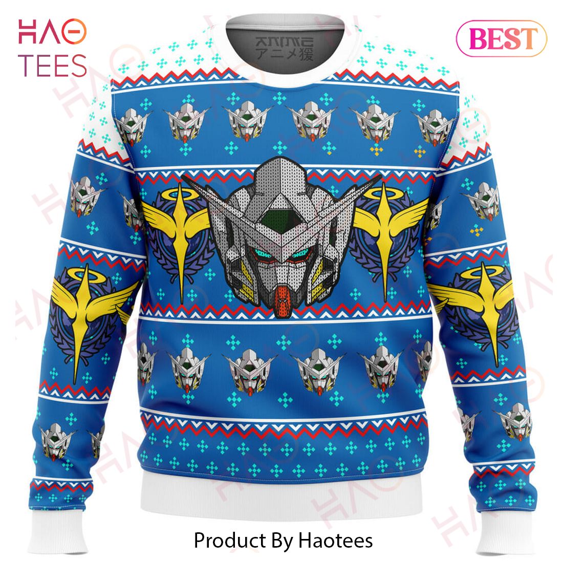 Gundam Helmet Ugly Christmas Sweater Gundam Helmet Ugly Christmas Sweater
