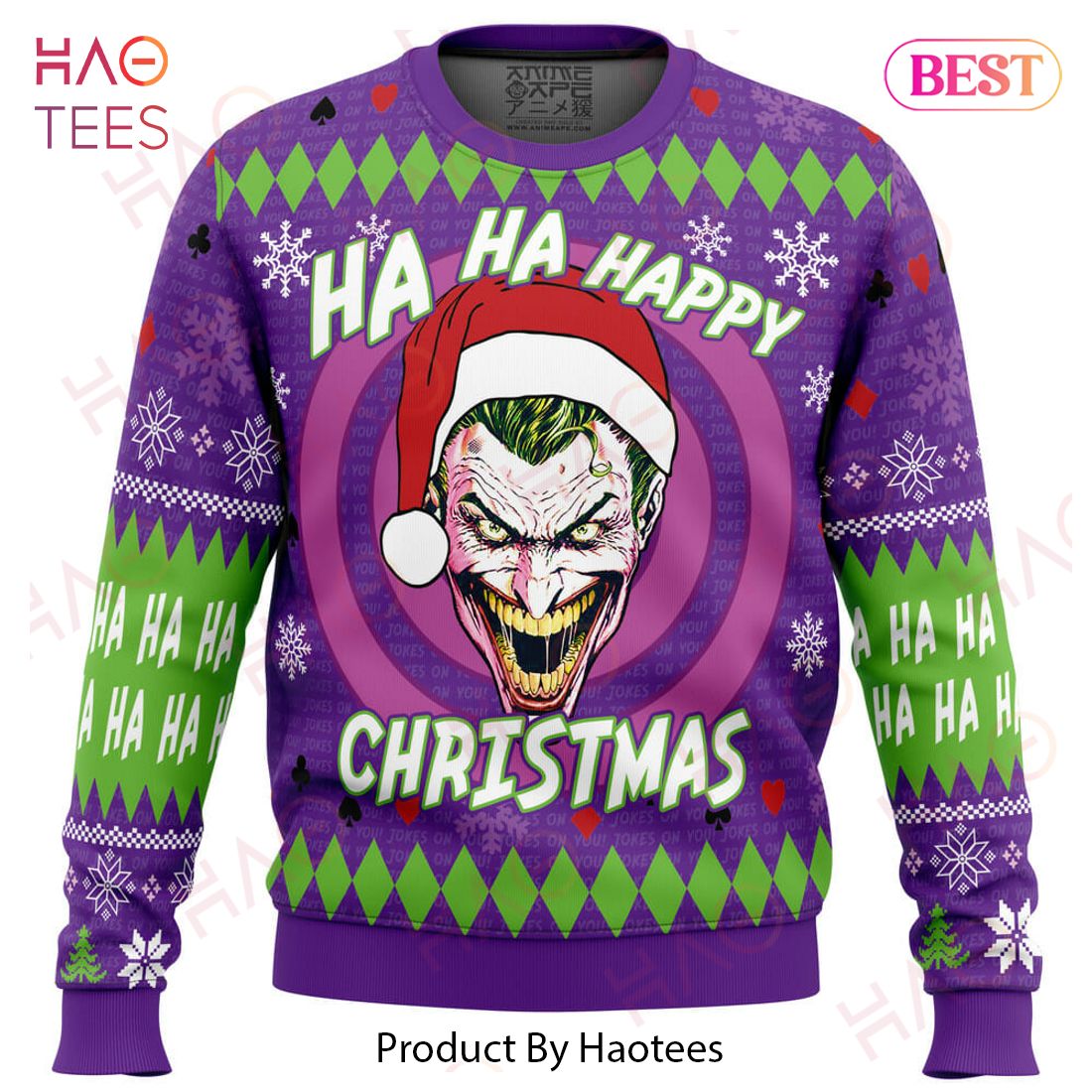 Ha ha ha Happy Christmas Joker Christmas Sweater Ha ha ha Happy Christmas Joker Christmas Sweater