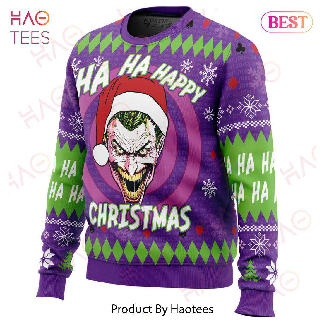 Ha ha ha Happy Christmas Joker Christmas Sweater Ha ha ha Happy Christmas Joker Christmas Sweater