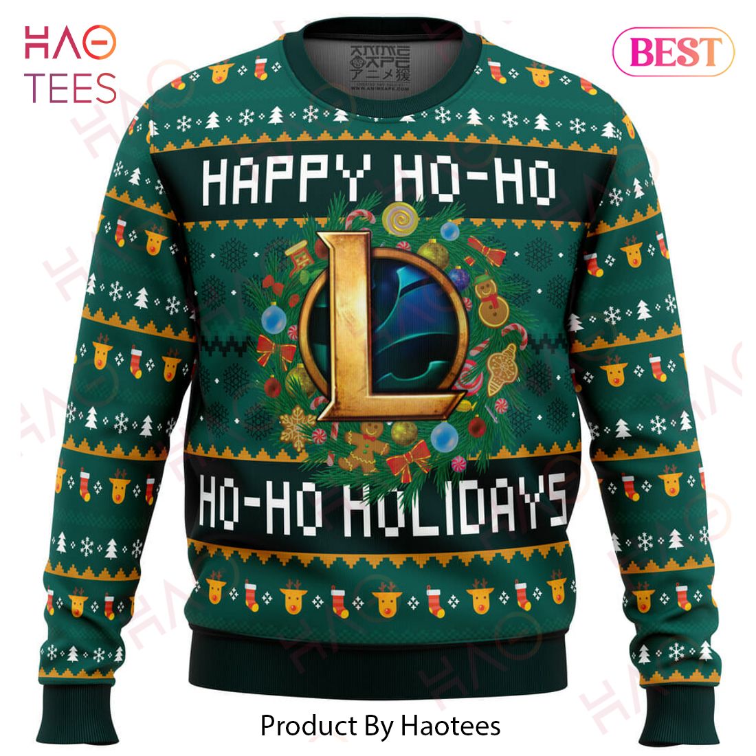 Happy Ho-Ho-Ho Holidays League of Legends Ugly Christmas Sweater