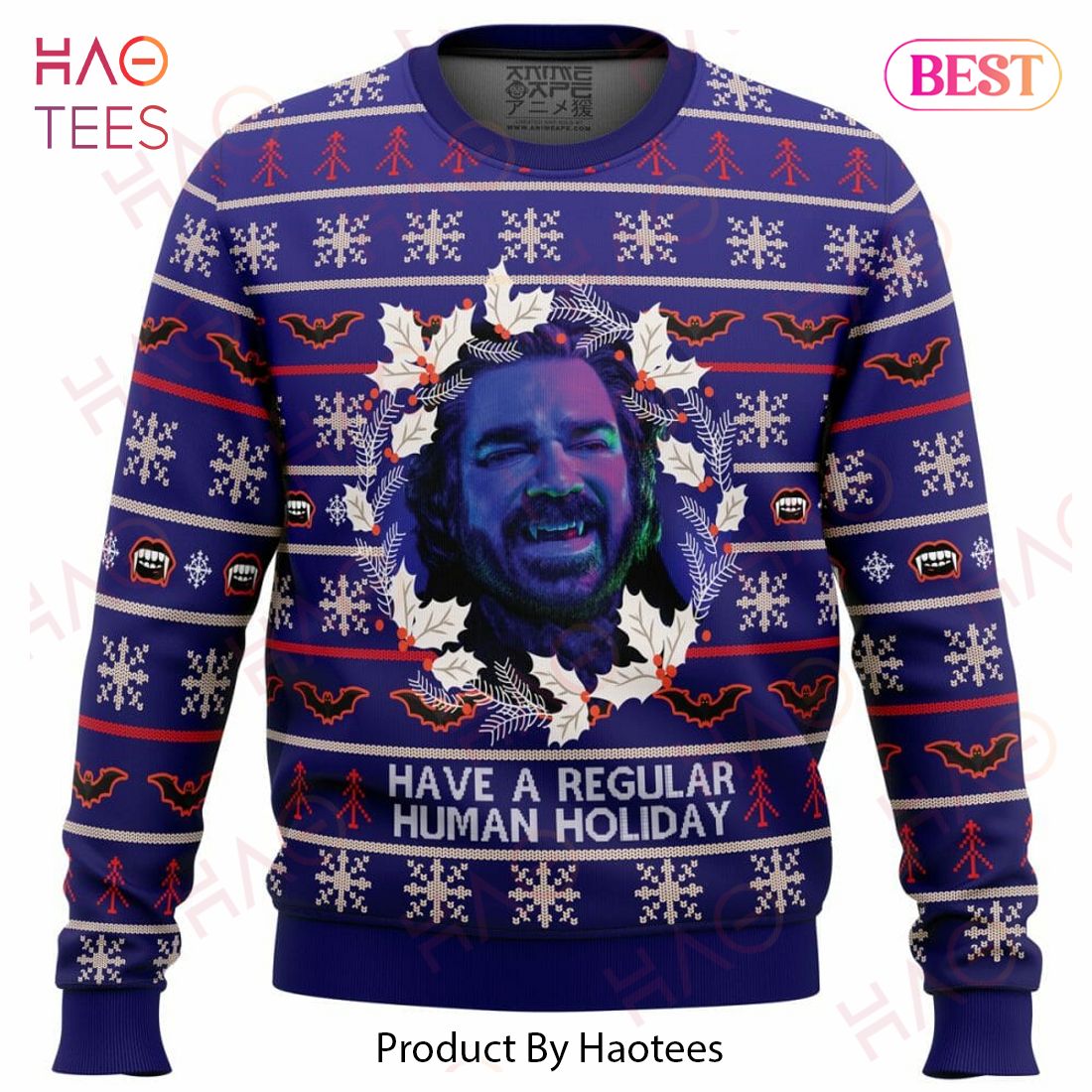 Have A Regular Human Holiday Ugly Christmas Sweater