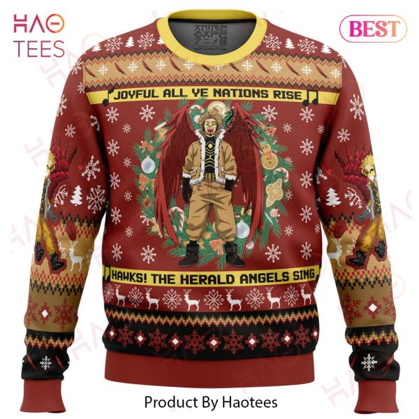 Hawks Singing Christmas Song My Hero Academia Ugly Christmas Sweater