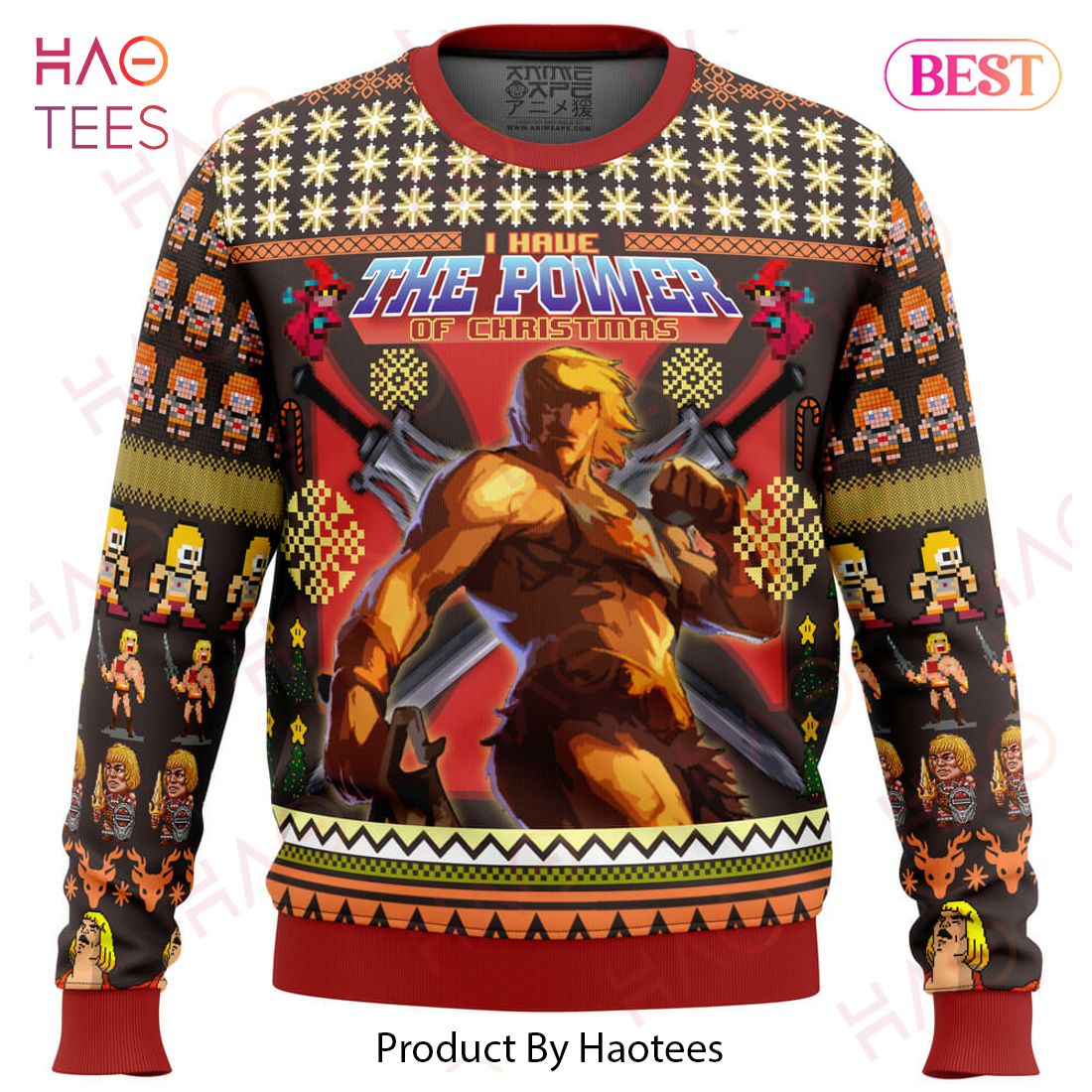 He-Man Masters of the Universe Ugly Christmas Sweater