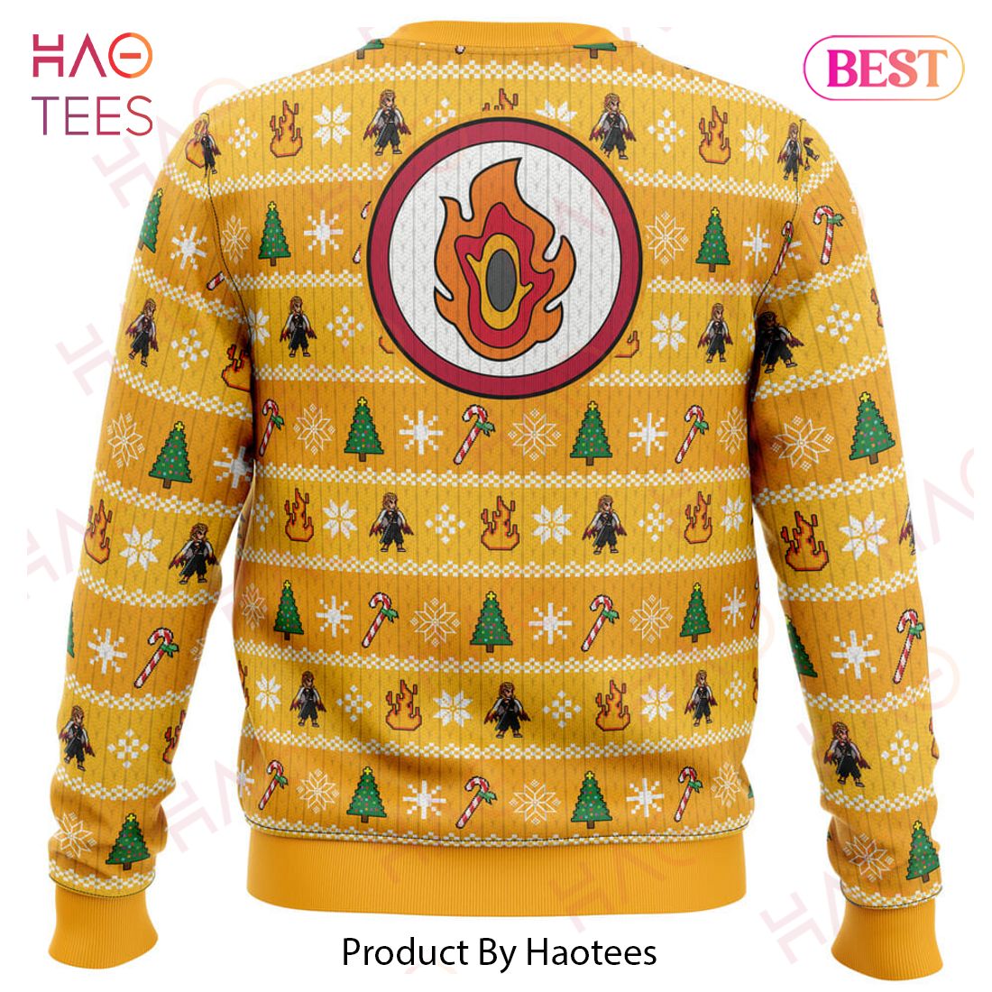 Heart Ablaze Rengoku Demon Slayer Christmas Sweater Heart Ablaze Rengoku Demon Slayer Christmas Sweater
