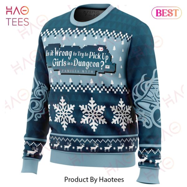 Hestia Familia Emblem DanMachi Ugly Christmas Sweater
