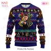 HP Christmas Sweater HP Fighting Christmas Pattern Blue Ugly Sweater 2022
