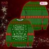 HP Christmas Sweater HP Fighting Christmas Pattern Blue Ugly Sweater 2022