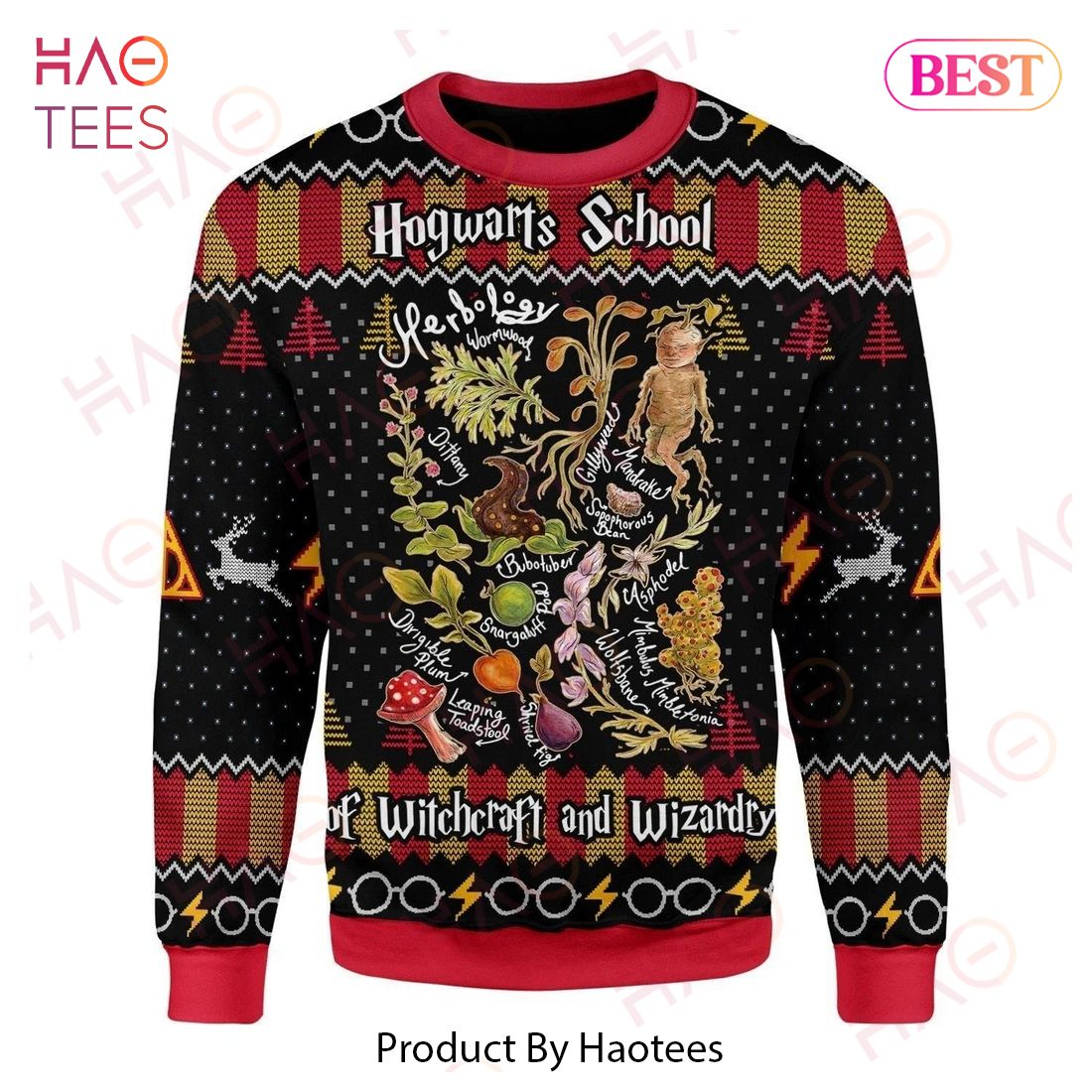 HP Sweater HP Herbology Christmas Ugly Sweater 2022