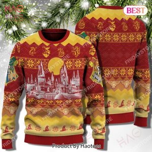 HP Sweater The Four Houses of Hogwarts Christmas Sweater High Quality HP Ugly Sweater Hogwarts Sweater 2022