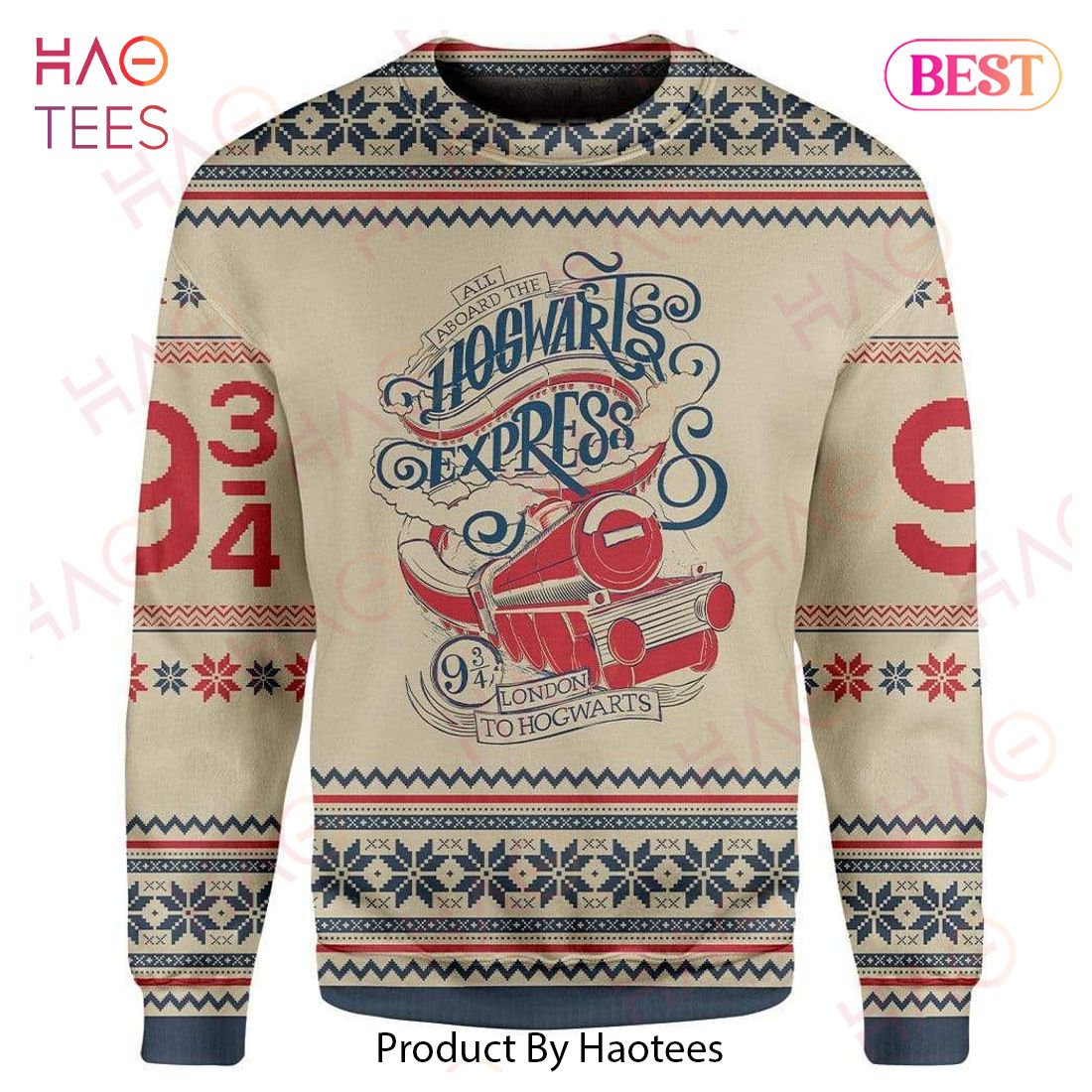 HP Ugly Sweater Hogwarts Express Grey Sweater 2022 HP Ugly Sweater Hogwarts Express Grey Sweater 2022