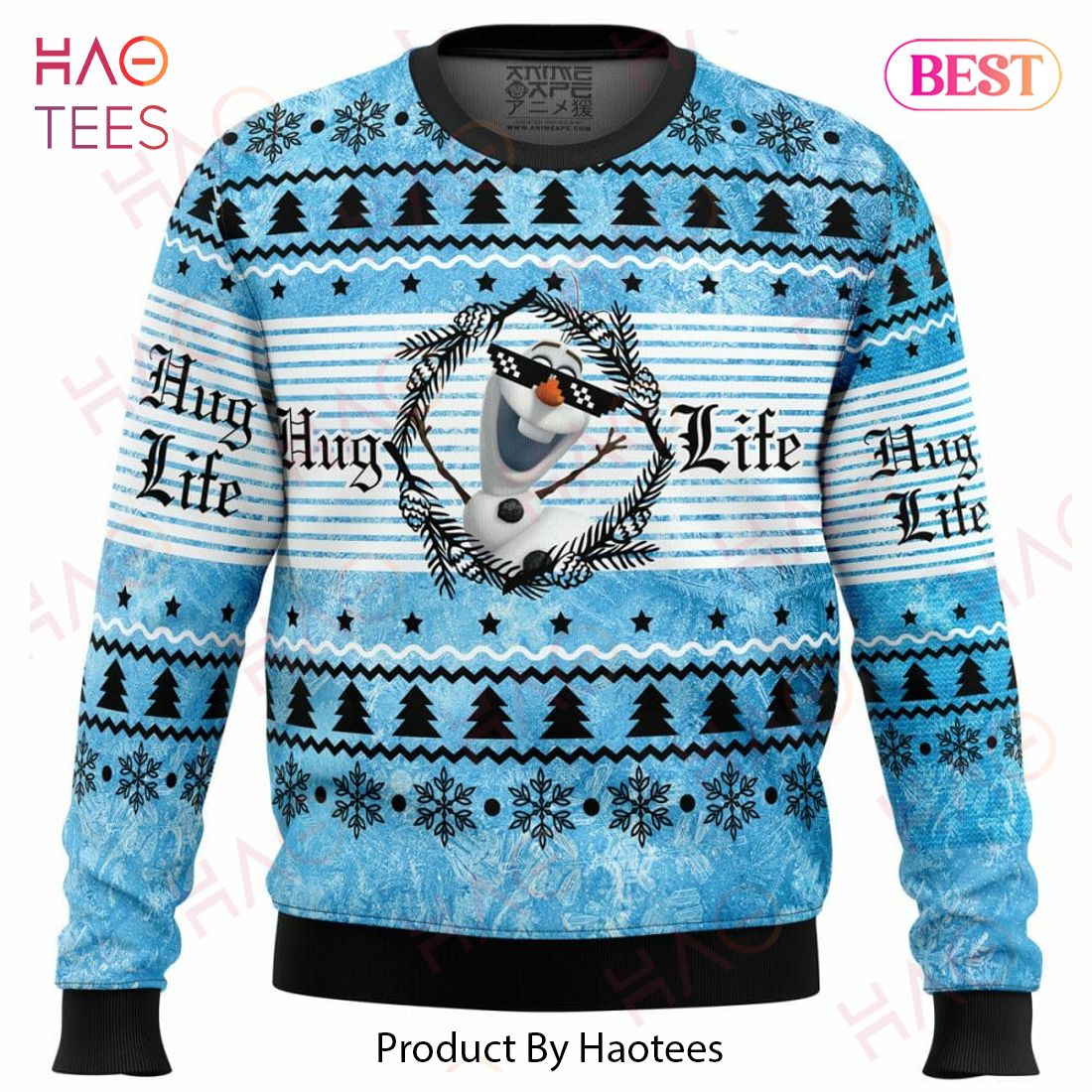 Hug Life Olaf Frozen Ugly Christmas Sweater Hug Life Olaf Frozen Ugly Christmas Sweater
