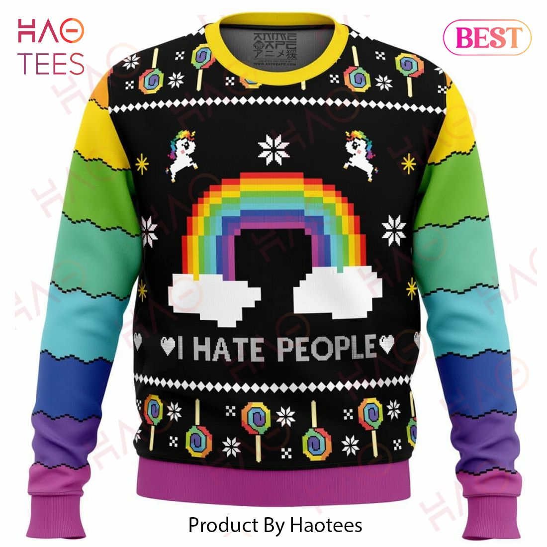 I Hate People Ugly Christmas Sweater I Hate People Ugly Christmas Sweater