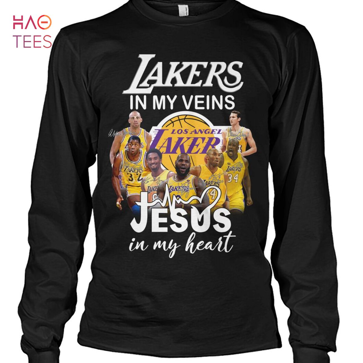 Lakers In My Veins Jesus In My Hear Shirt Lakers In My Veins Jesus In My Hear Shirt