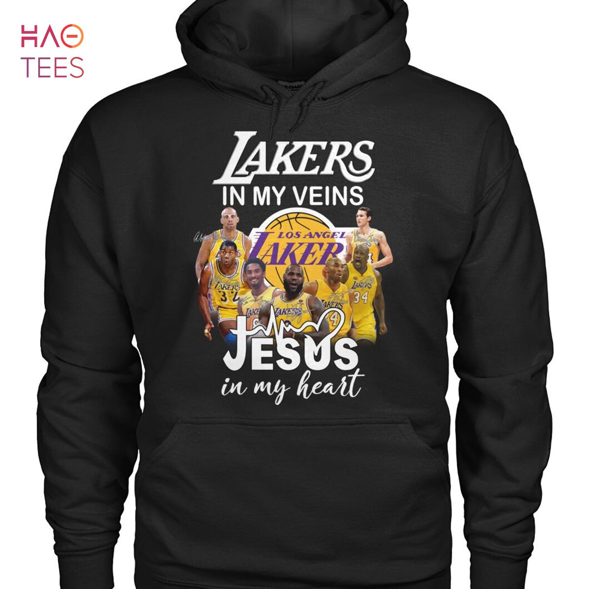 Lakers In My Veins Jesus In My Hear Shirt Lakers In My Veins Jesus In My Hear Shirt