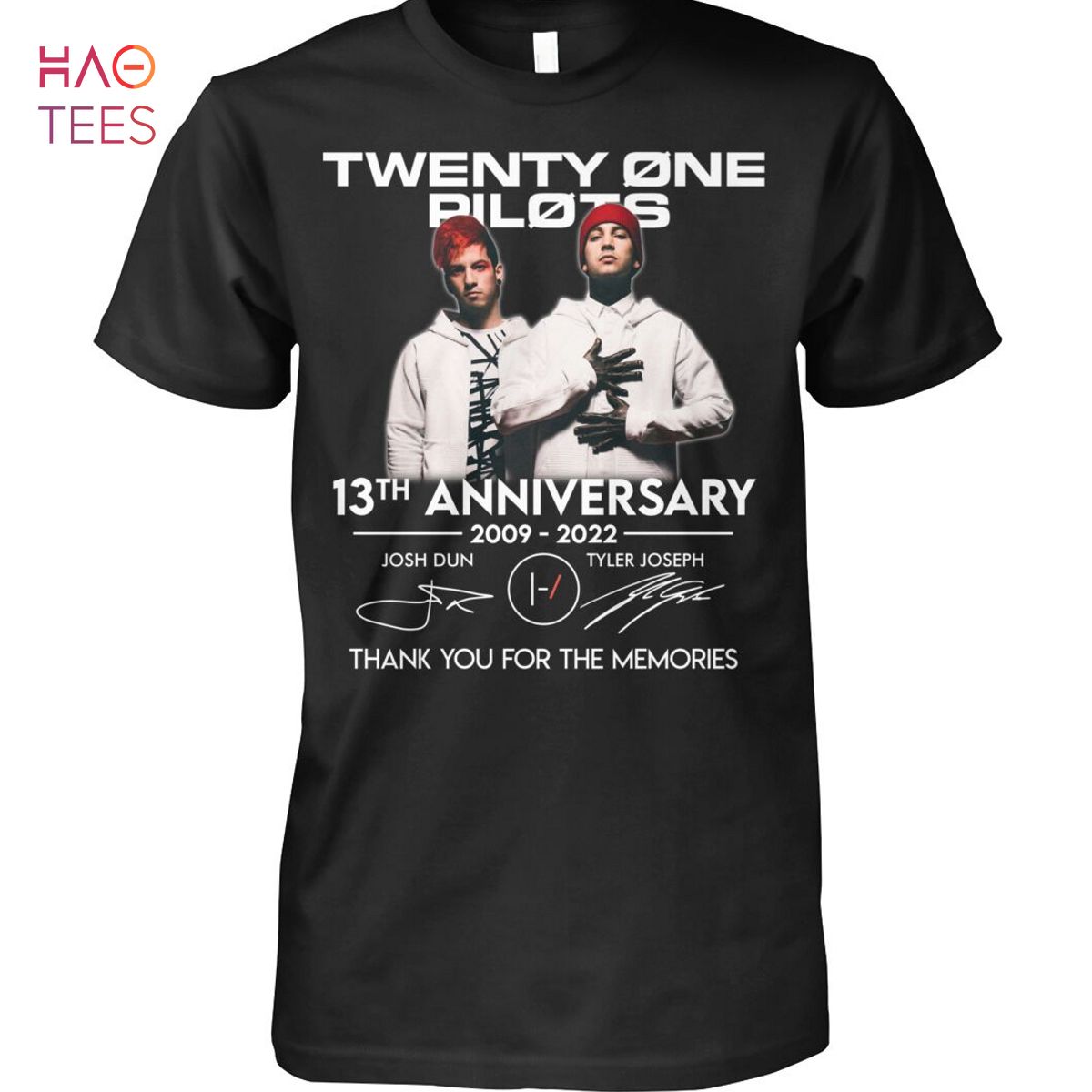 Twenty One Pilots 13 Anniversary 2009-2022 Shirt Twenty One Pilots 13 Anniversary 2009-2022 Shirt