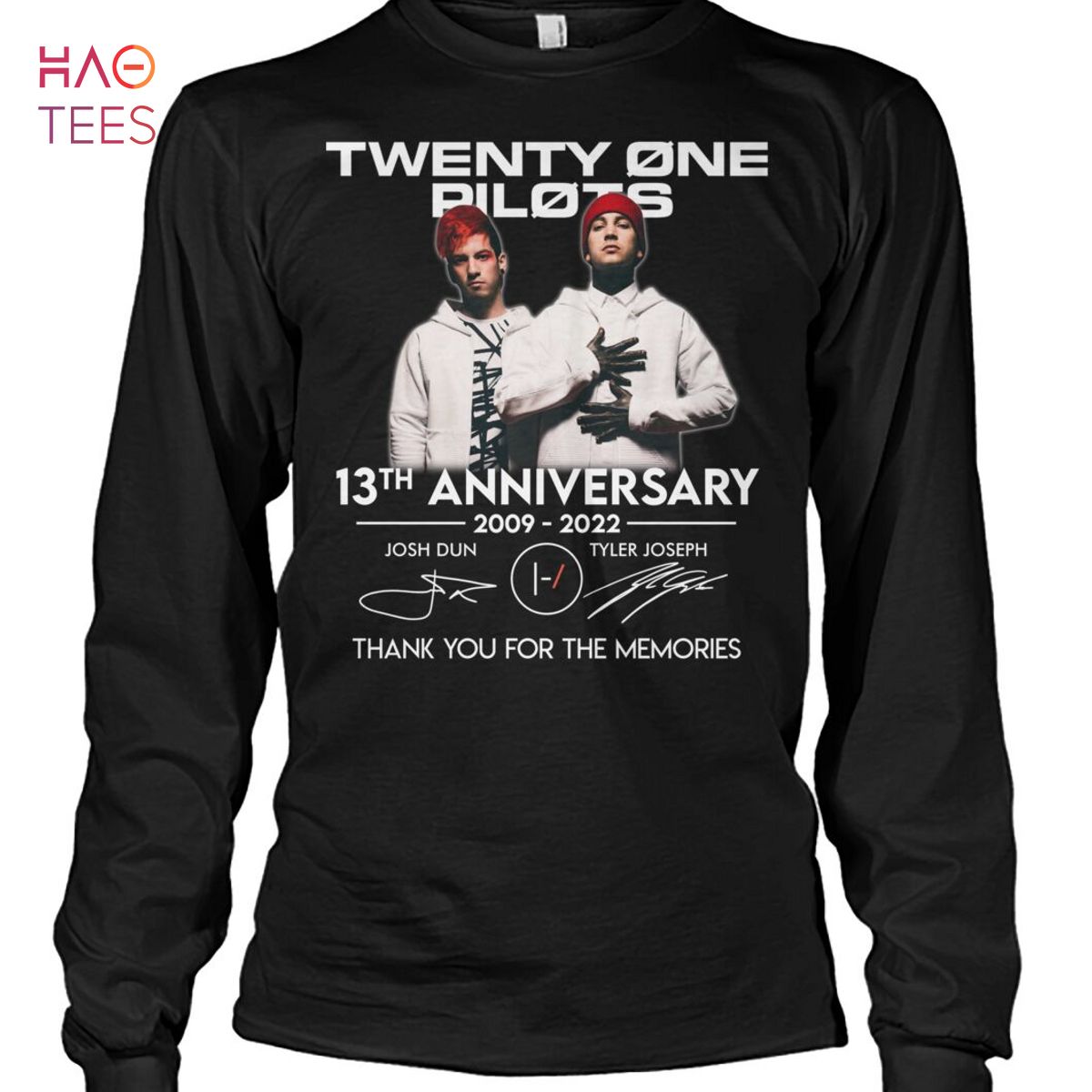 Twenty One Pilots 13 Anniversary 2009-2022 Shirt Twenty One Pilots 13 Anniversary 2009-2022 Shirt