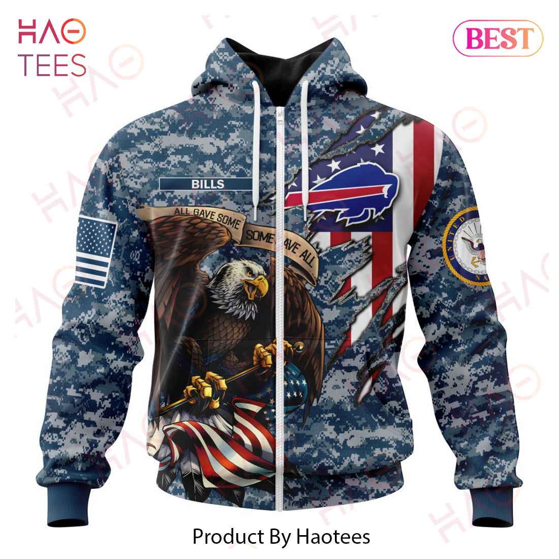 NFL Buffalo Bills Honor US Navy Veterans 3D Hoodie NFL Buffalo Bills Honor US Navy Veterans 3D Hoodie