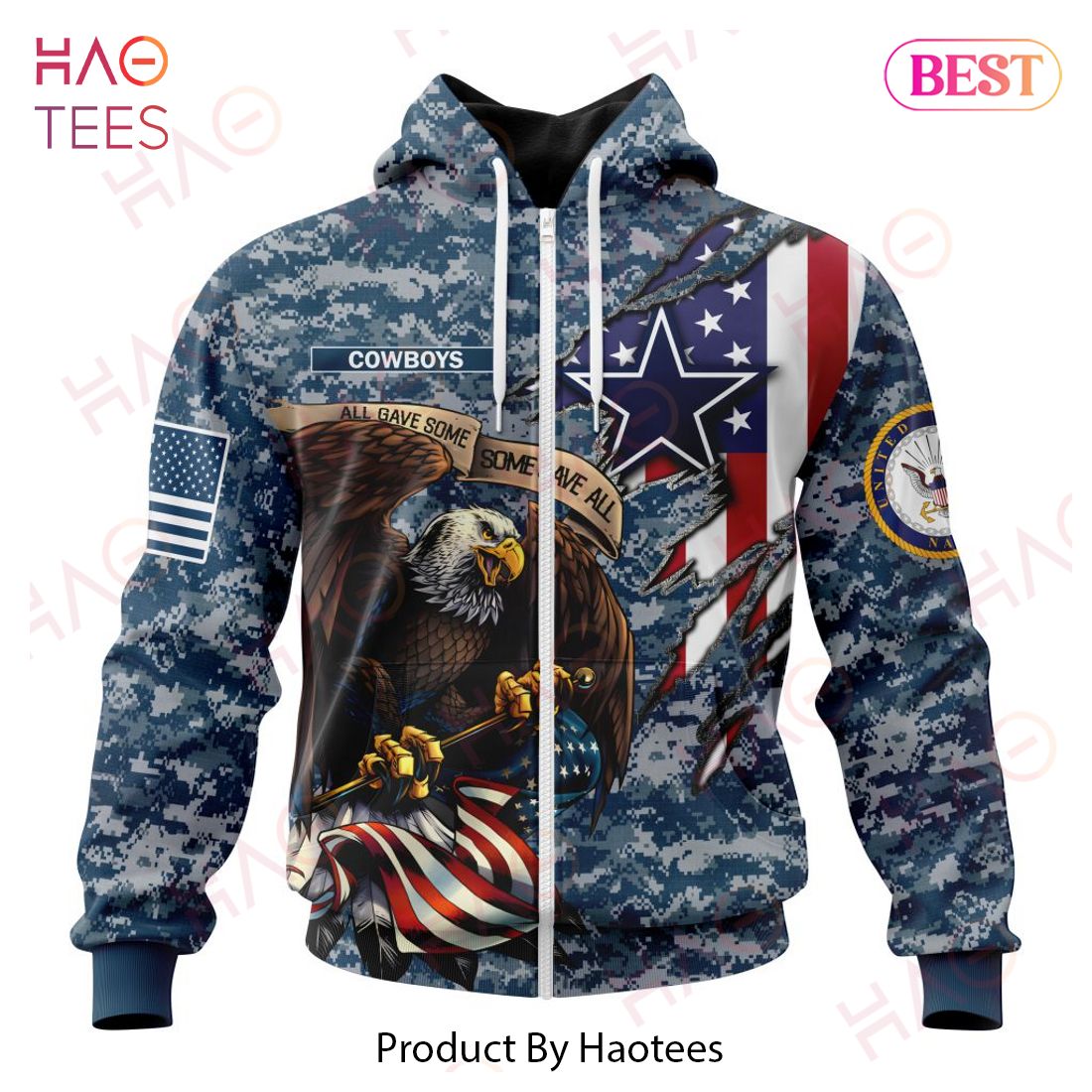 NFL Dallas Cowboys Honor US Navy Veterans 3D Hoodie NFL Dallas Cowboys Honor US Navy Veterans 3D Hoodie