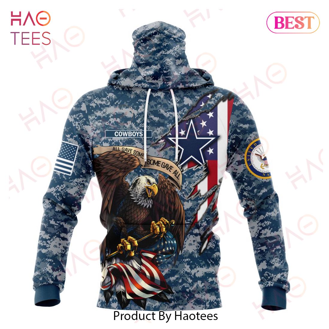 NFL Dallas Cowboys Honor US Navy Veterans 3D Hoodie NFL Dallas Cowboys Honor US Navy Veterans 3D Hoodie