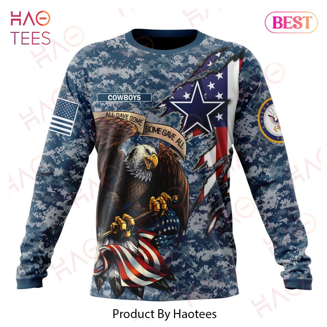 NFL Dallas Cowboys Honor US Navy Veterans 3D Hoodie NFL Dallas Cowboys Honor US Navy Veterans 3D Hoodie