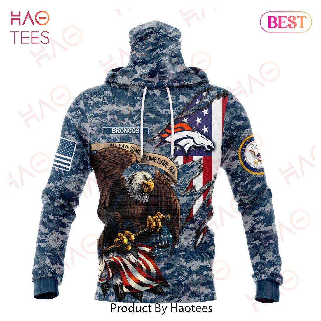NFL Denver Broncos Honor US Navy Veterans 3D Hoodie NFL Denver Broncos Honor US Navy Veterans 3D Hoodie
