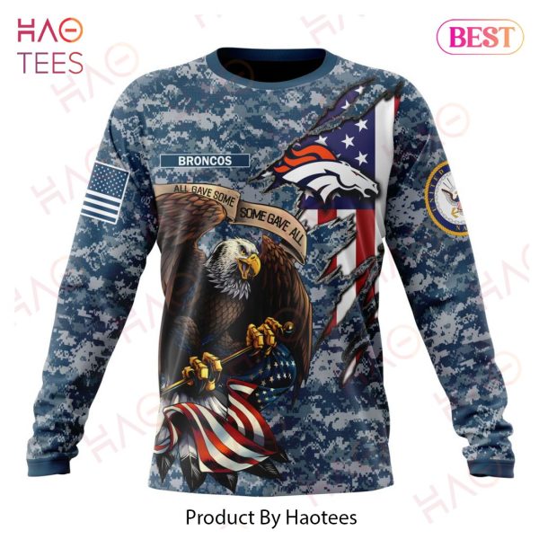 NFL Denver Broncos Honor US Navy Veterans 3D Hoodie