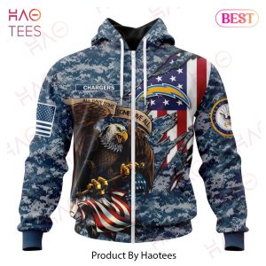 NFL Los Angeles Chargers Honor US Navy Veterans 3D Hoodie