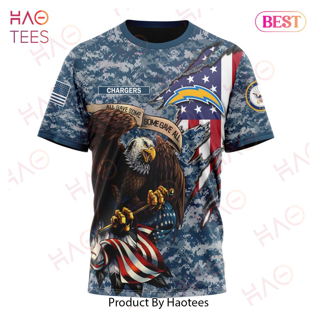 NFL Los Angeles Chargers Honor US Navy Veterans 3D Hoodie NFL Los Angeles Chargers Honor US Navy Veterans 3D Hoodie