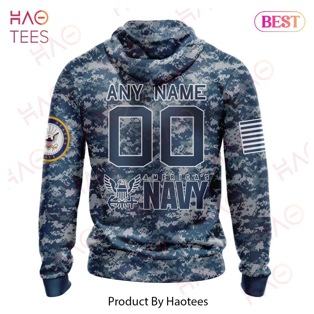 NFL New England Patriots Honor US Navy Veterans 3D Hoodie