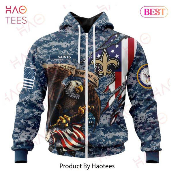 NFL New Orleans Saints Honor US Navy Veterans 3D Hoodie