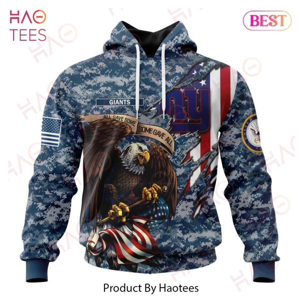 NFL New York Giants Honor US Navy Veterans 3D Hoodie
