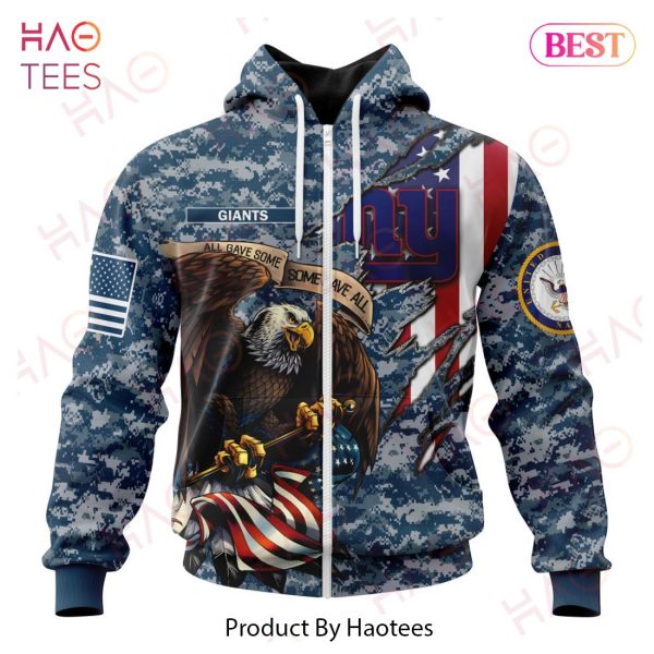 NFL New York Giants Honor US Navy Veterans 3D Hoodie