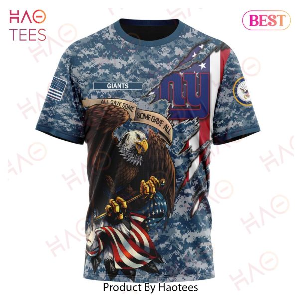 NFL New York Giants Honor US Navy Veterans 3D Hoodie
