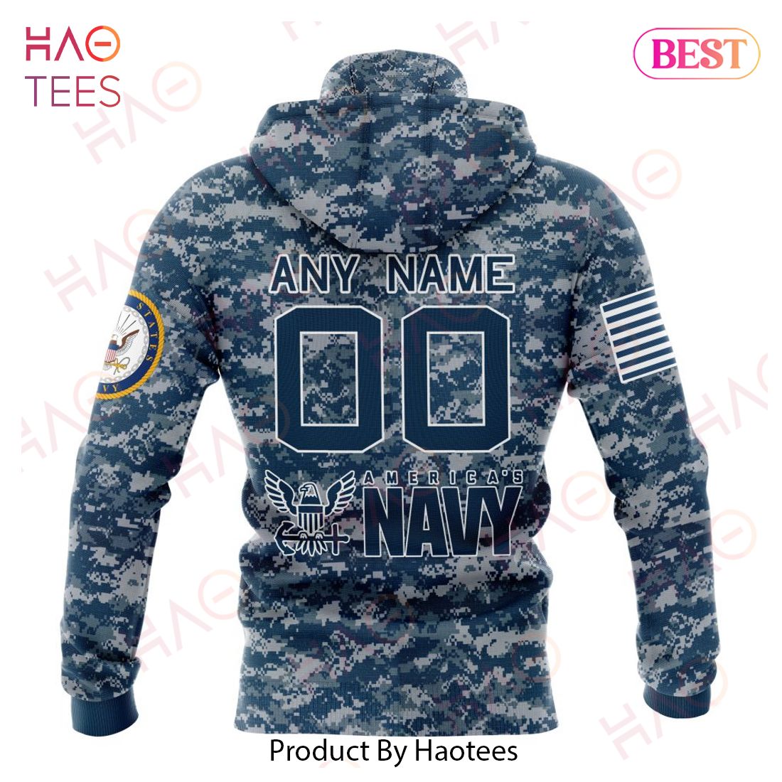 NFL Philadelphia Eagles Honor US Navy Veterans 3D Hoodie