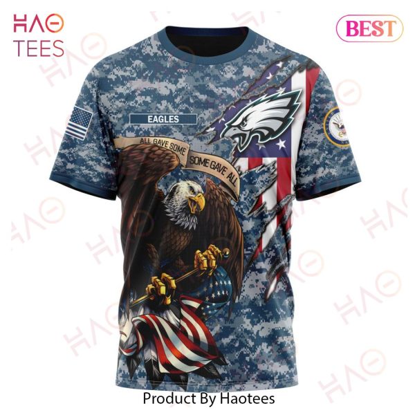 NFL Philadelphia Eagles Honor US Navy Veterans 3D Hoodie
