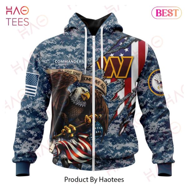NFL Washington Commanders Honor US Navy Veterans 3D Hoodie
