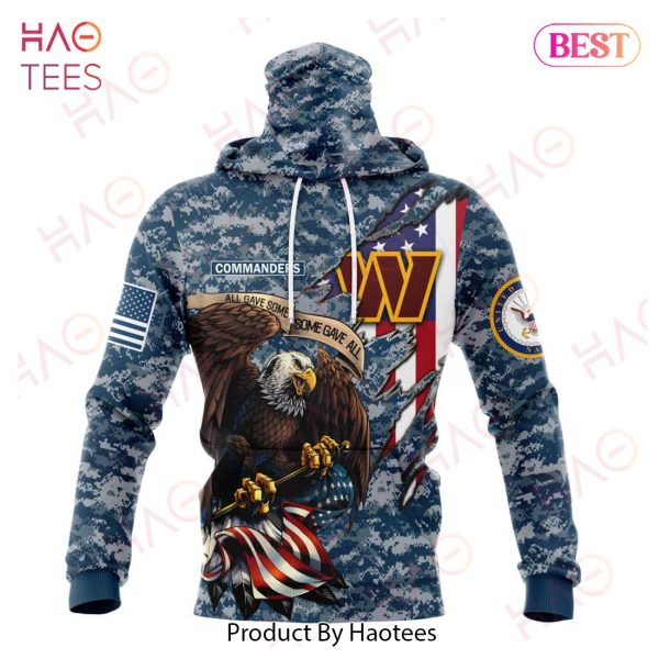 NFL Washington Commanders Honor US Navy Veterans 3D Hoodie