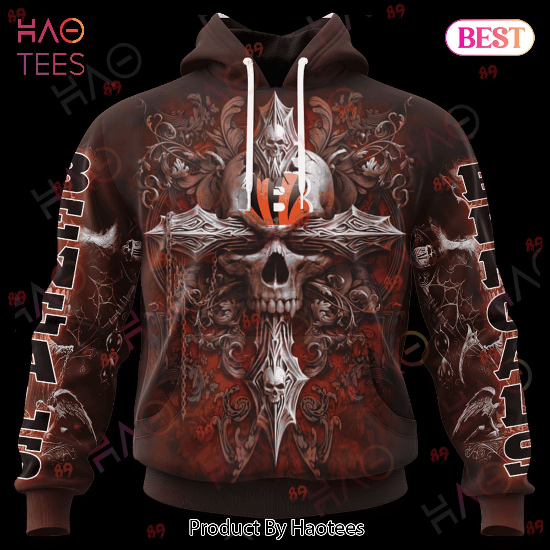 Bengals Skull God Limited Edition 3D Hoodie Bengals Skull God Limited Edition 3D Hoodie