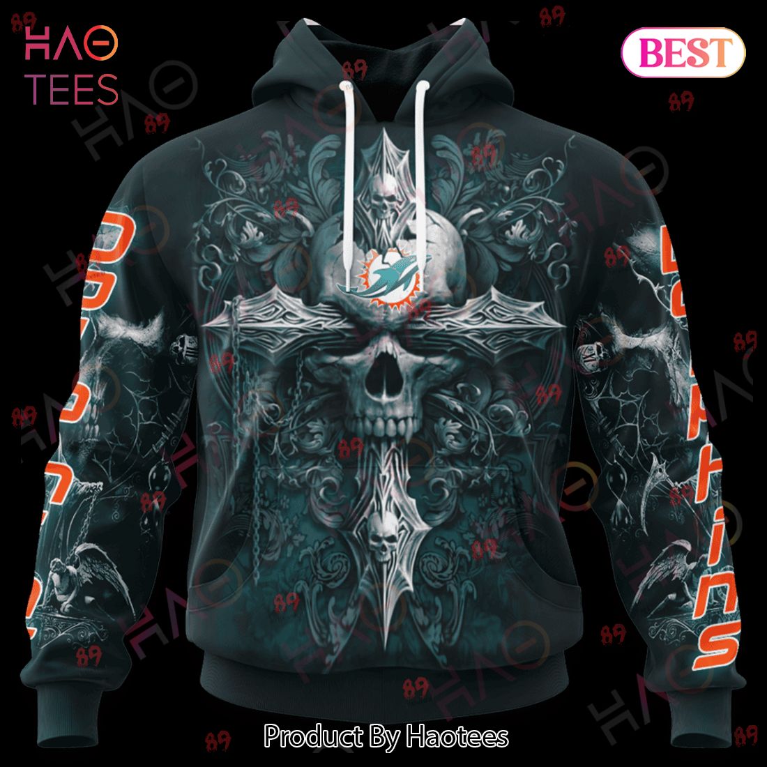 Dolphins Skull God Limited Edition 3D Hoodie Dolphins Skull God Limited Edition 3D Hoodie