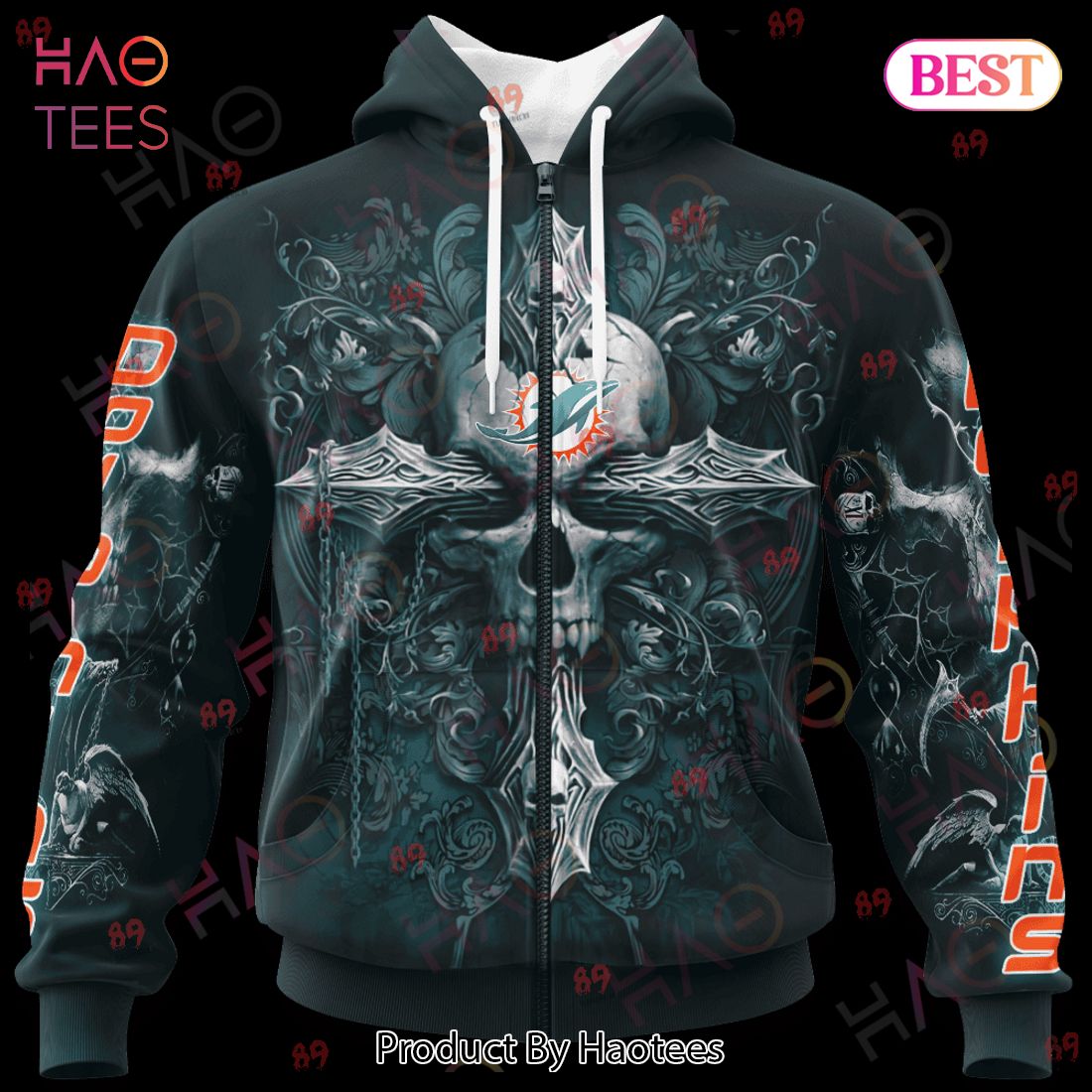 Dolphins Skull God Limited Edition 3D Hoodie Dolphins Skull God Limited Edition 3D Hoodie