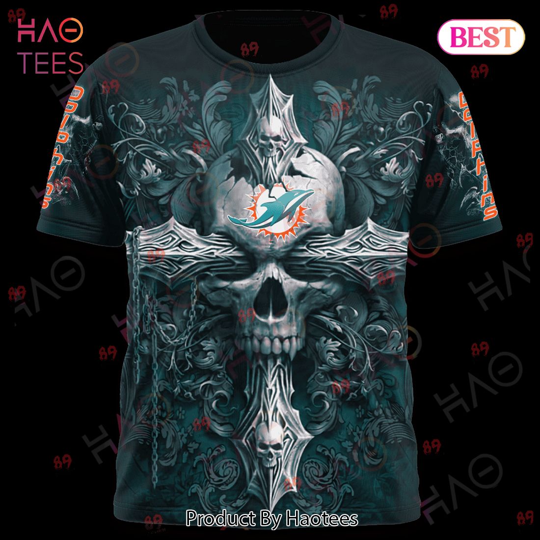 Dolphins Skull God Limited Edition 3D Hoodie Dolphins Skull God Limited Edition 3D Hoodie