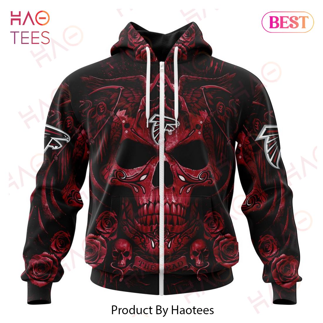NFL Atlanta Falcons Special Design With Skull Art 3D Hoodie NFL Atlanta Falcons Special Design With Skull Art 3D Hoodie